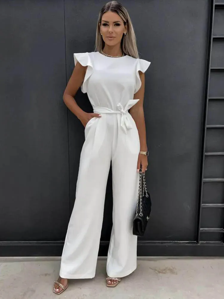 Edith Eleganter Jumpsuit | Moderner, stilvoller Jumpsuit für Damen mit weitem Bein