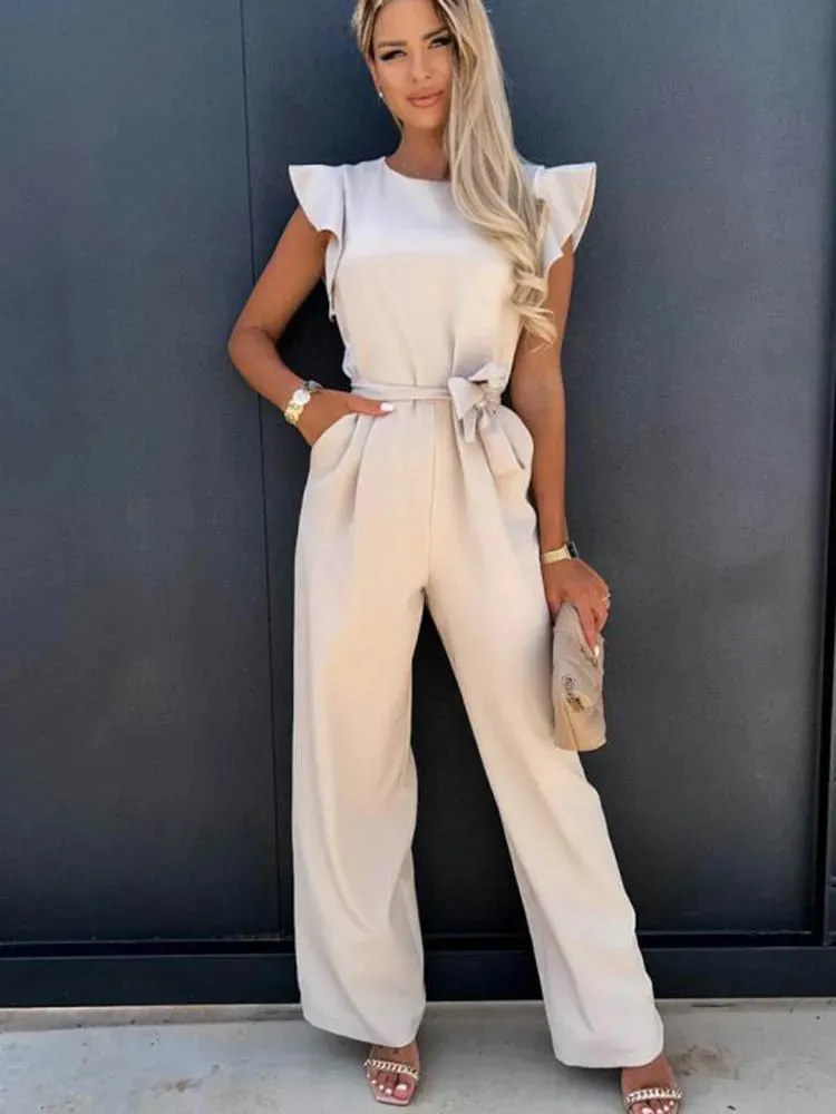 Edith Eleganter Jumpsuit | Moderner, stilvoller Jumpsuit für Damen mit weitem Bein