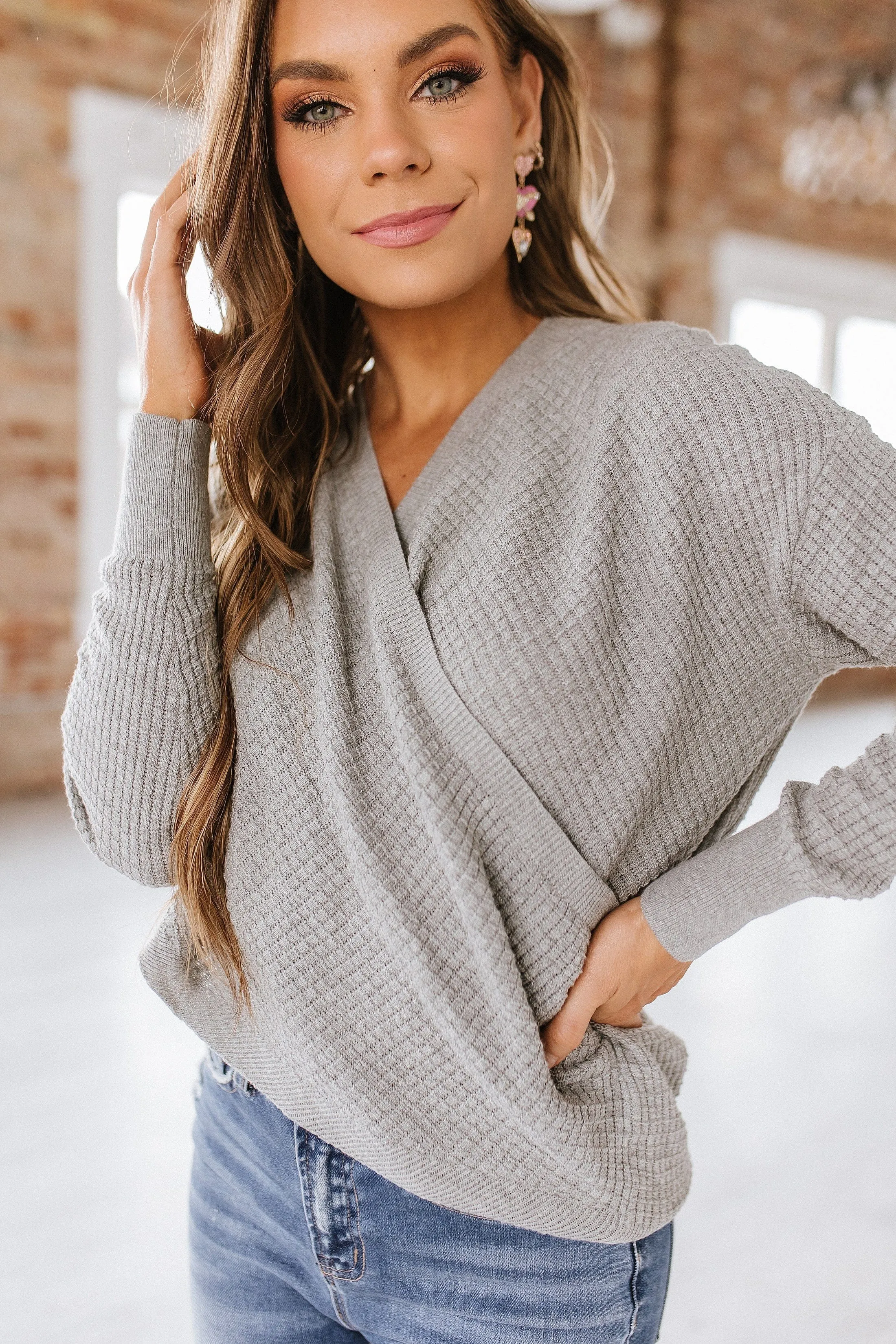 Emmarie Knit Wrap Top