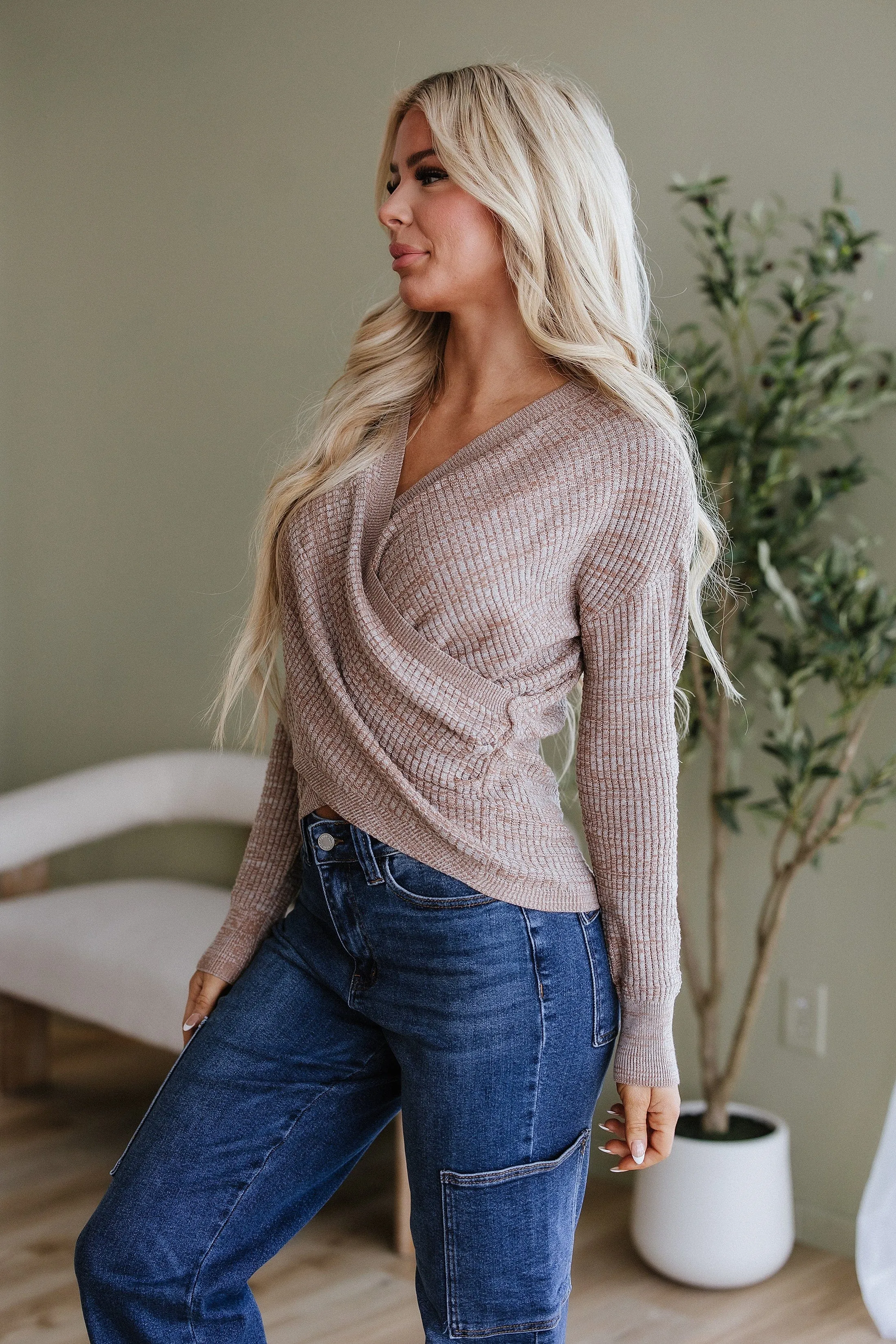 Emmarie Knit Wrap Top