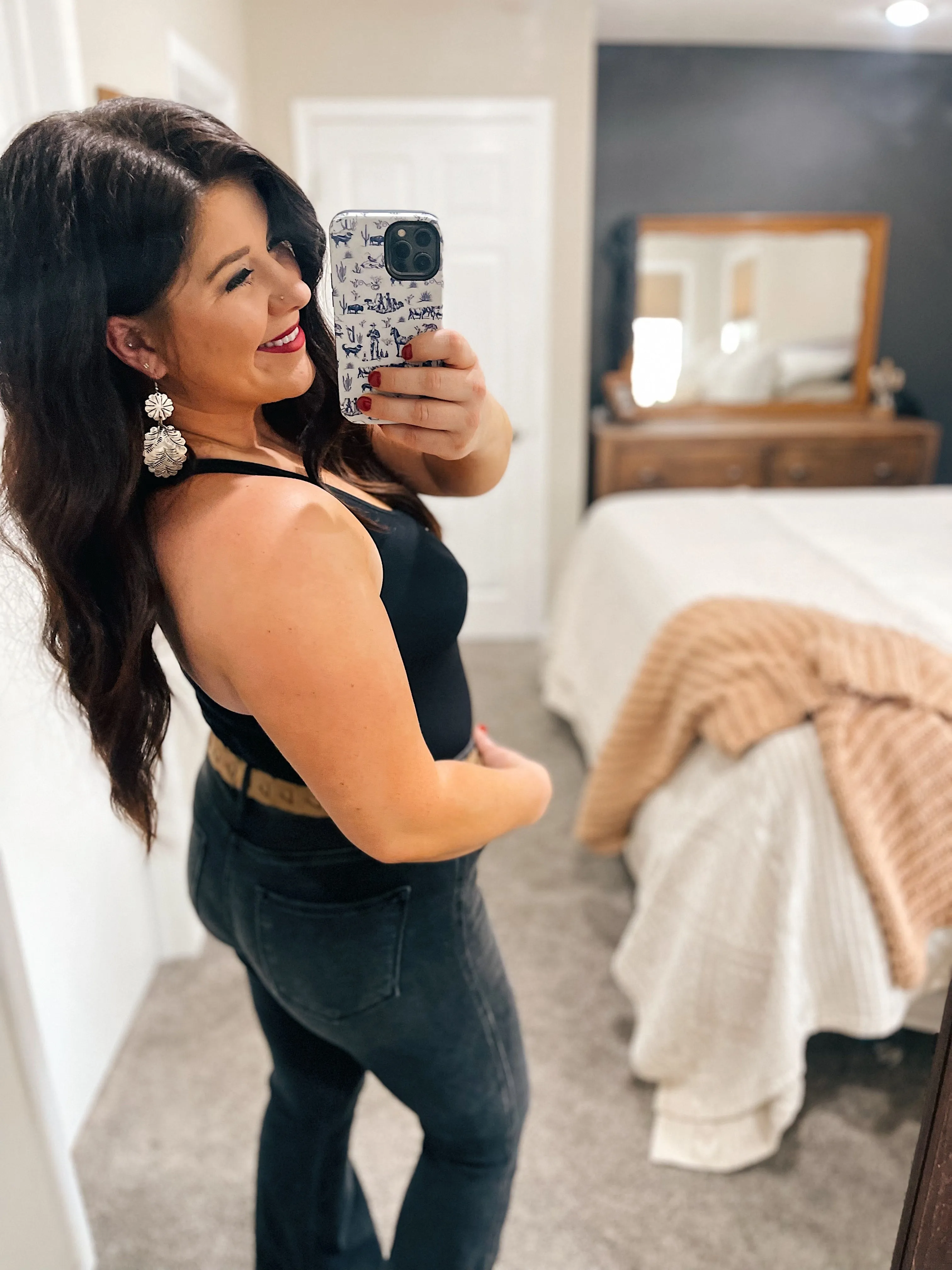 Fornia Black Seamless Bodysuit