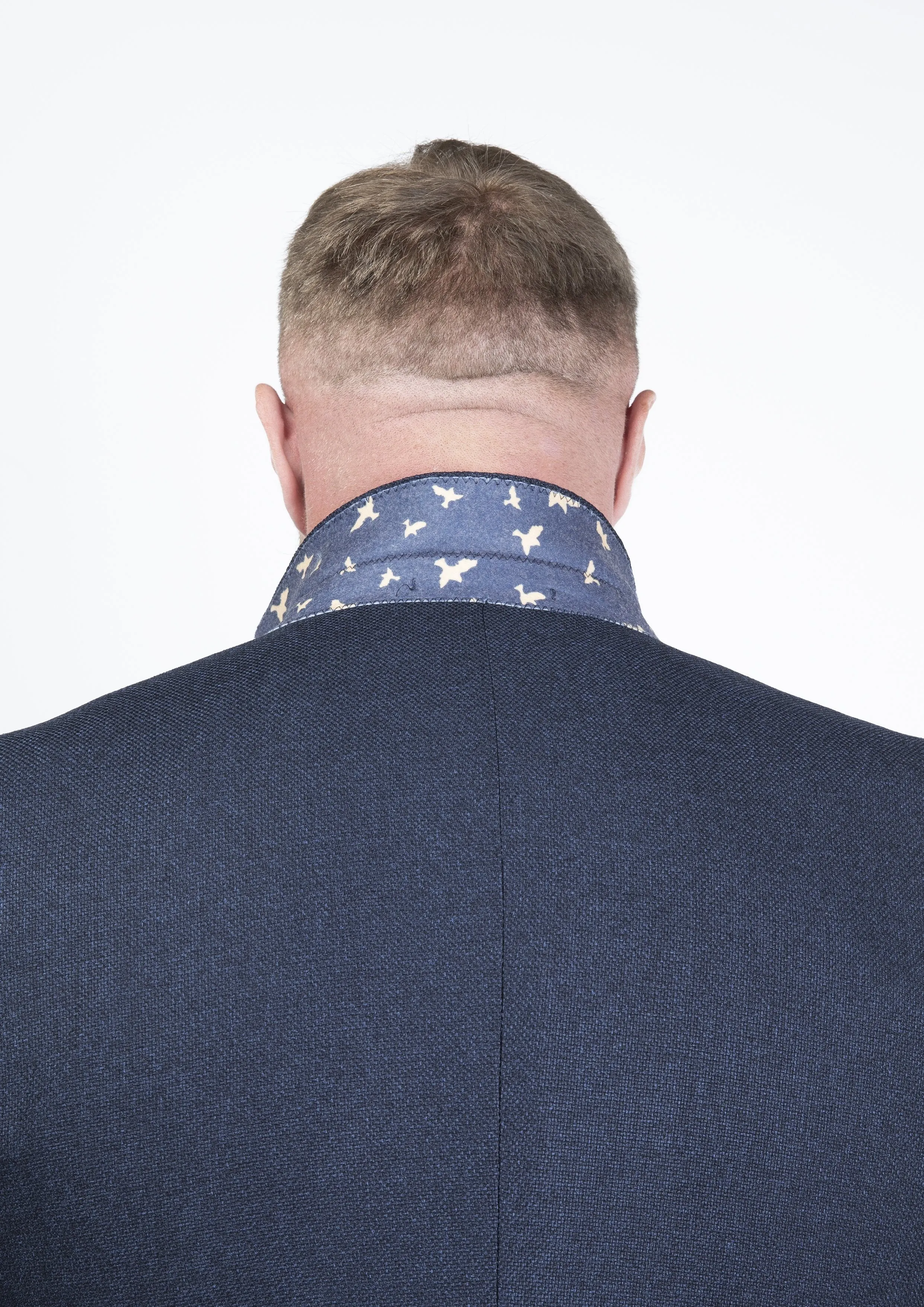 Fratelli Navy With Contrast Detail Blazer