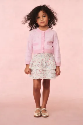 Girls Steran Cotton Heart Cardigan