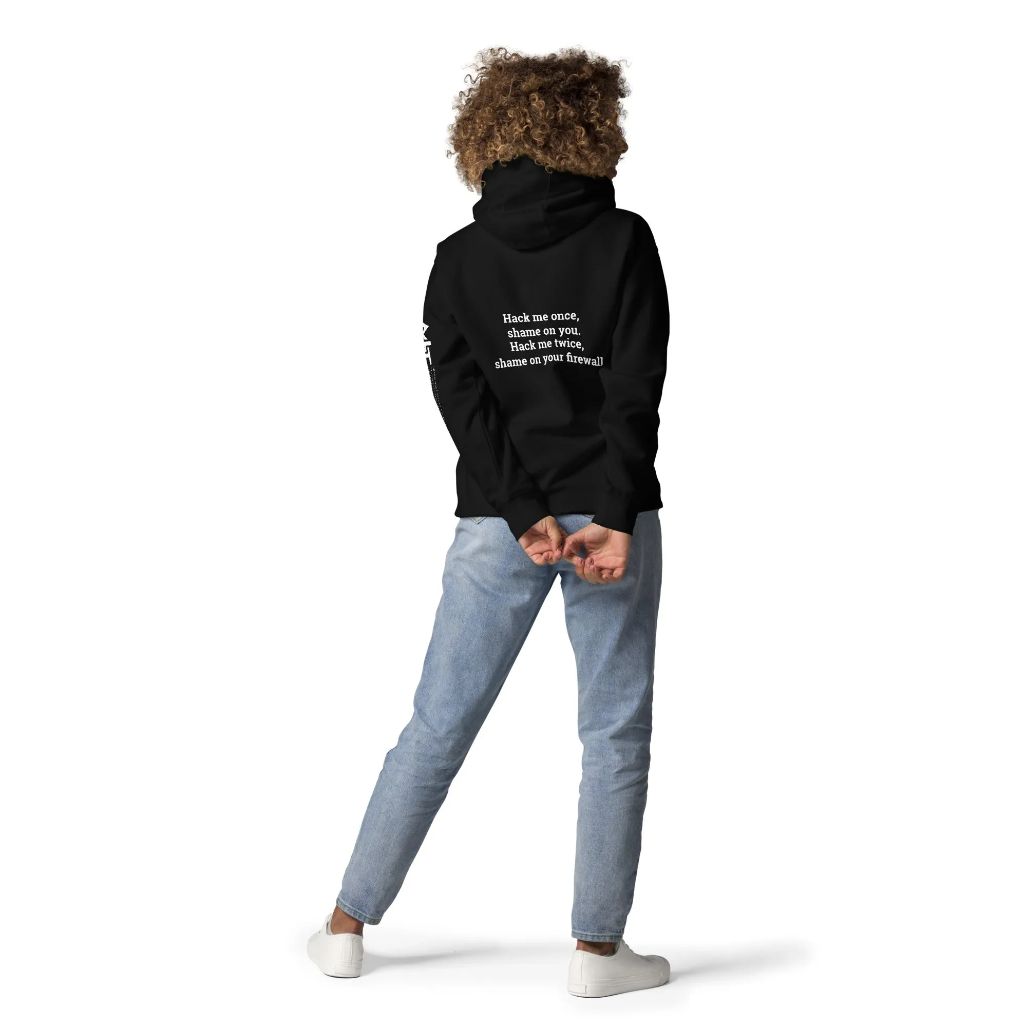 Hack me twice: shame on You, Firewall V2 - Unisex Hoodie ( Back Print )