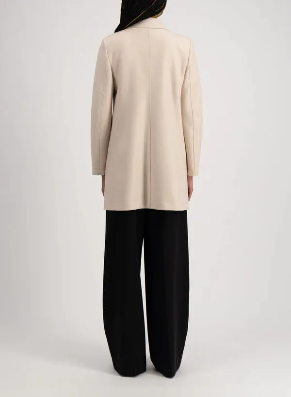 Harris Wharf Short Coat With Light Pressed Wool - Cream