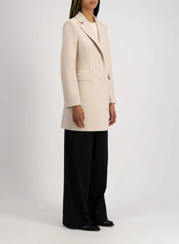 Harris Wharf Short Coat With Light Pressed Wool - Cream