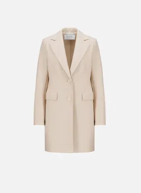 Harris Wharf Short Coat With Light Pressed Wool - Cream