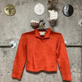 katharine hamnett london mohair knit top orange