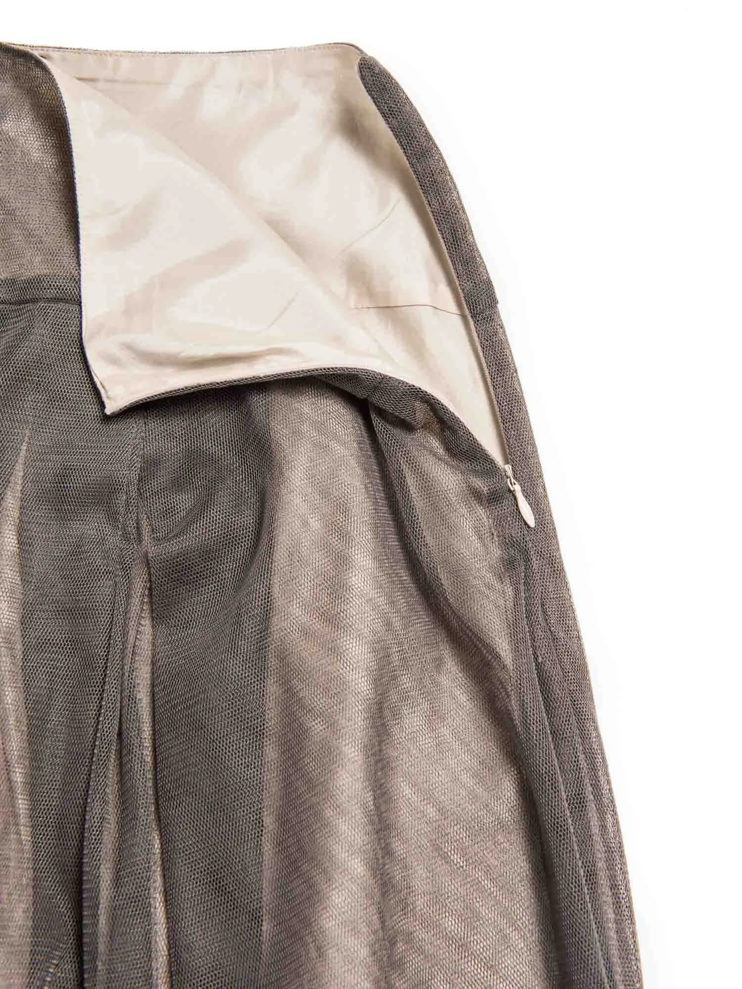 Lilith Tulle Chiffon Maxi Skirt Grey
