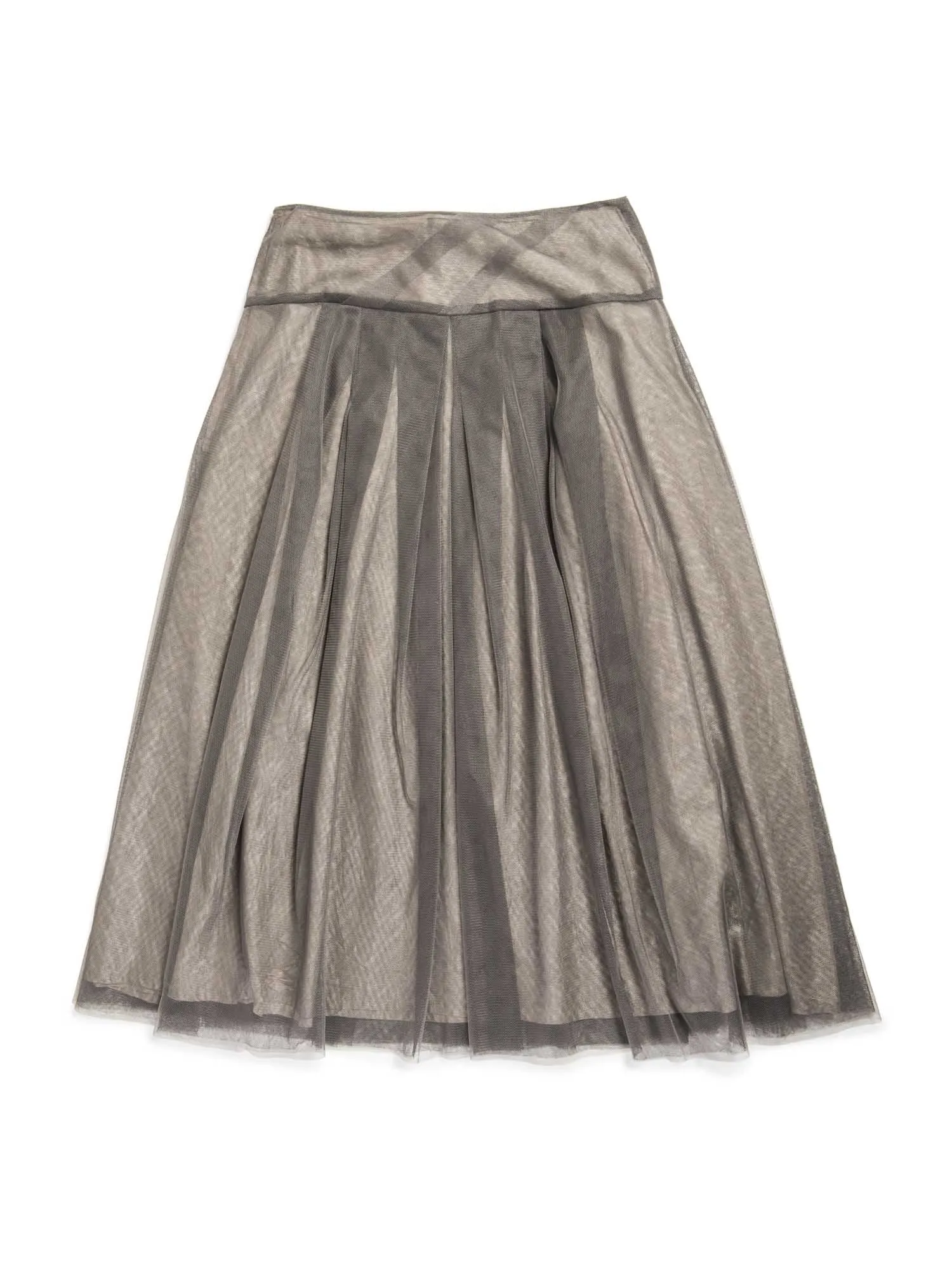 Lilith Tulle Chiffon Maxi Skirt Grey
