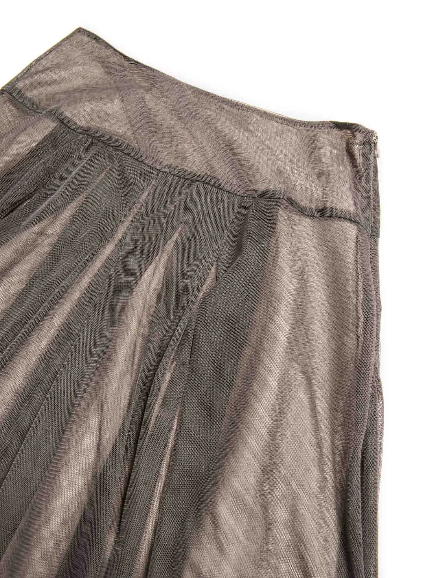 Lilith Tulle Chiffon Maxi Skirt Grey