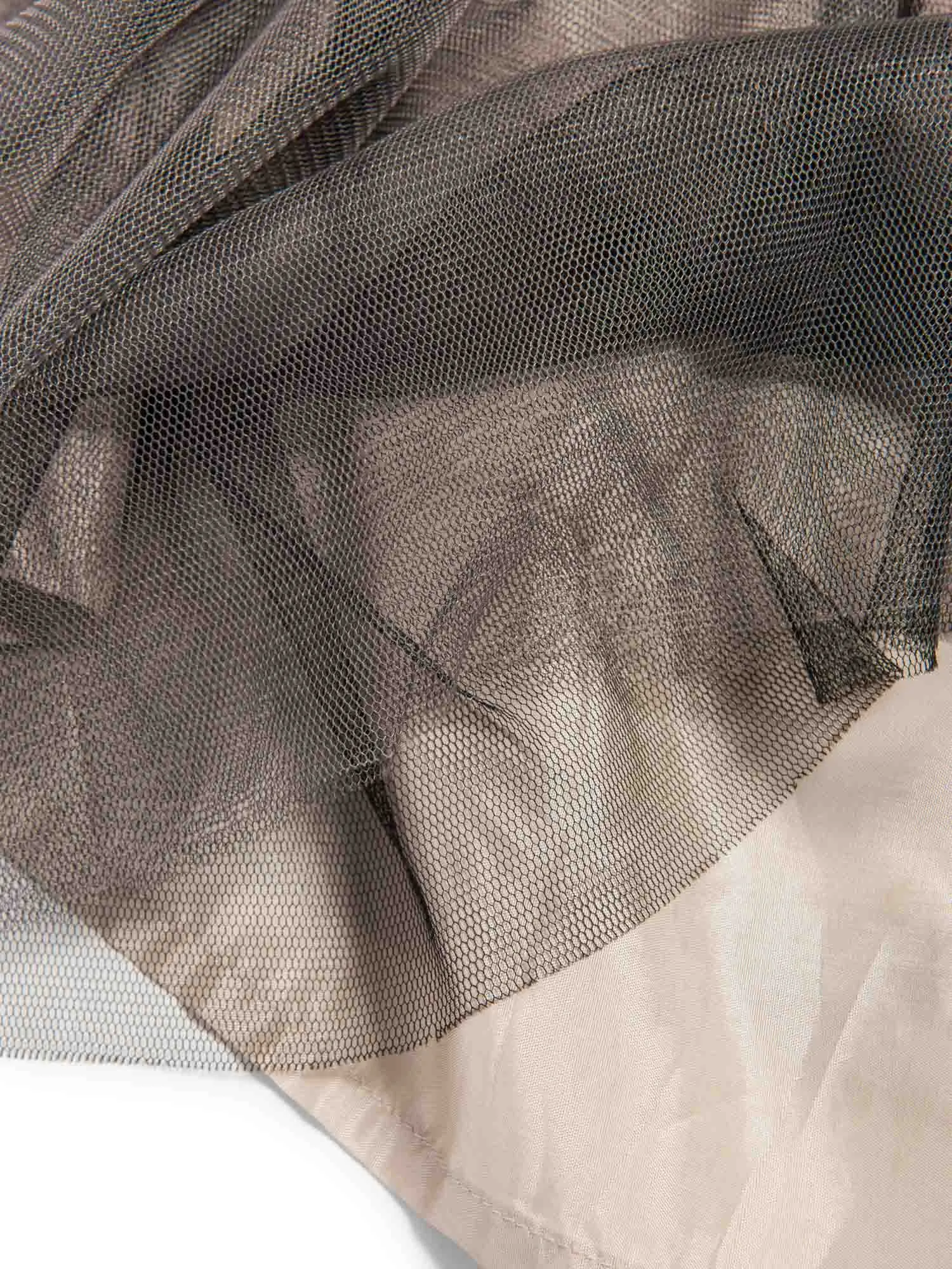 Lilith Tulle Chiffon Maxi Skirt Grey