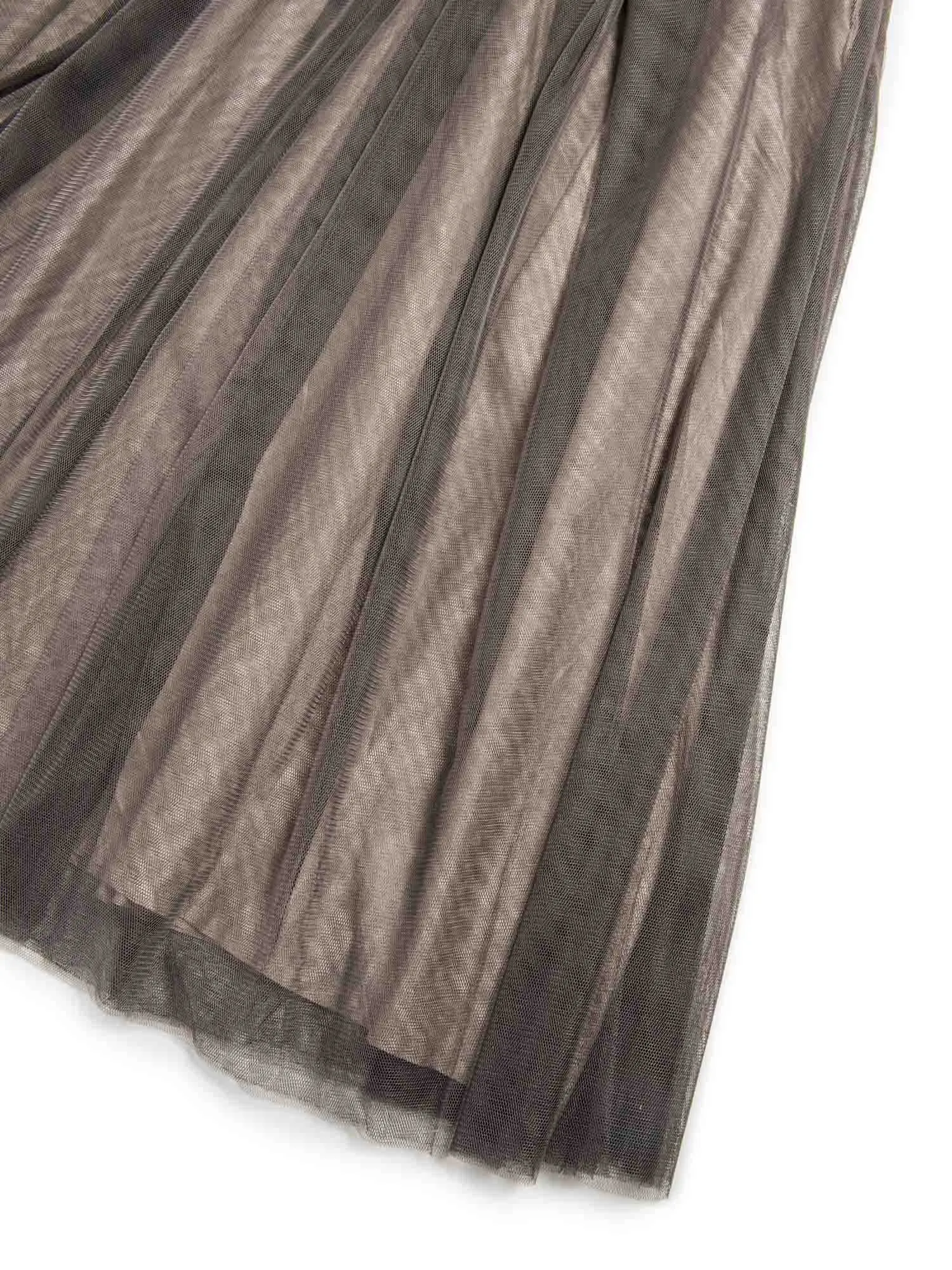 Lilith Tulle Chiffon Maxi Skirt Grey