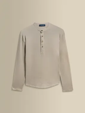 Linen Long Sleeve Henley T-Shirt