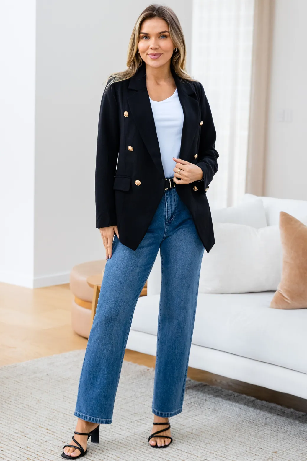 Luella Fitted Blazer Black