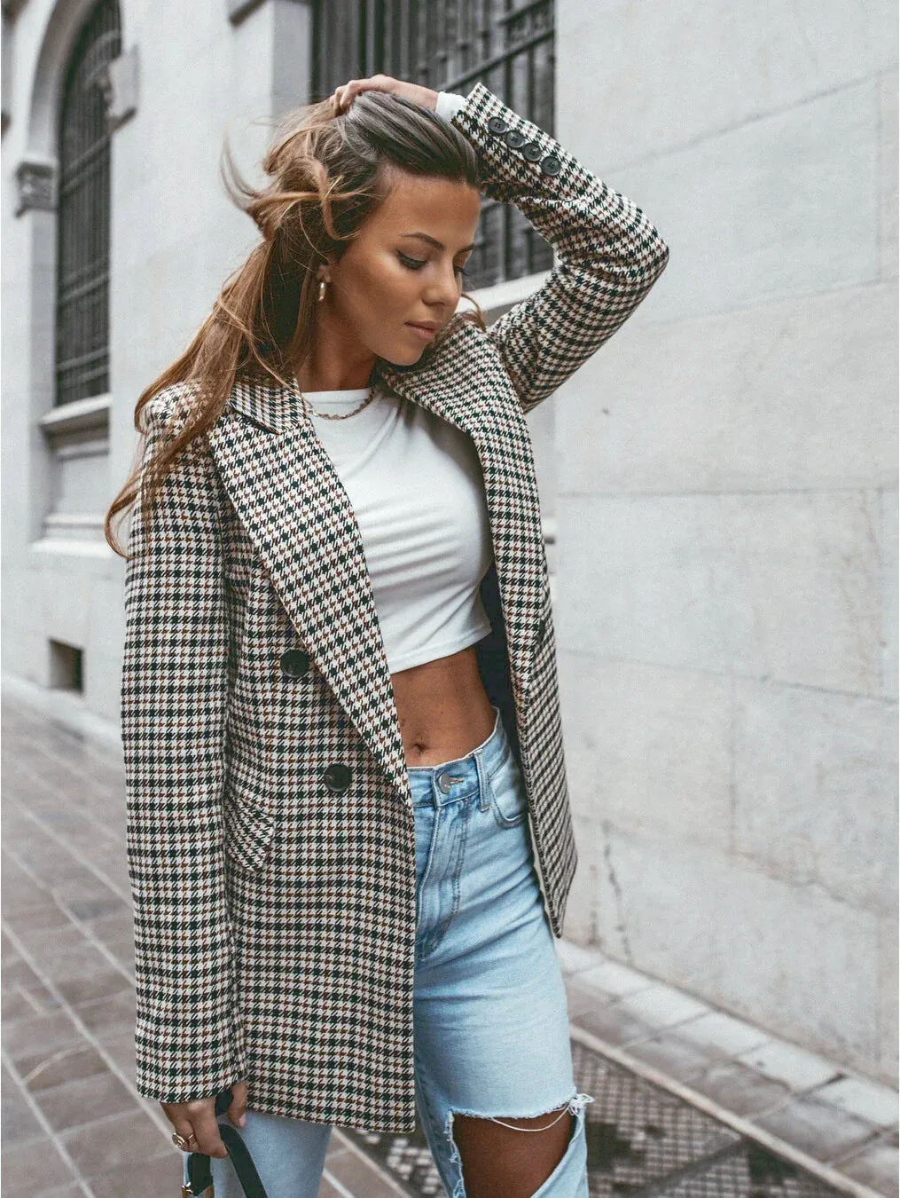 Margiela Maris Blazer | Karierte lange Blazer für Damen