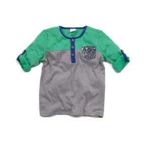 Mateo Color Blocked Henley Top