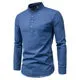 Men's' Solid Color Long-Sleeve Business Shirt