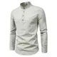 Men's' Solid Color Long-Sleeve Business Shirt