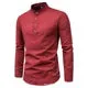 Men's' Solid Color Long-Sleeve Business Shirt