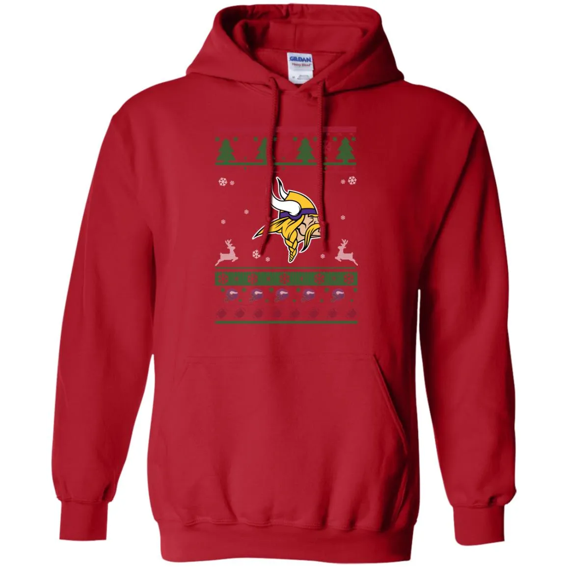 Minnesota Vikings Logo Football Teams Ugly Christmas Sweater Men Pullover Hoodie