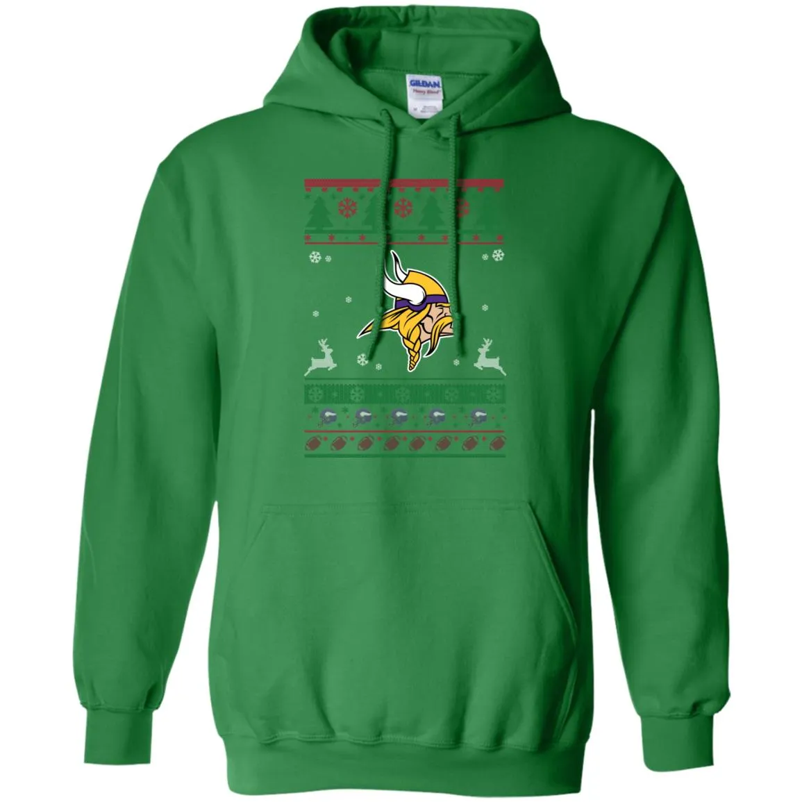 Minnesota Vikings Logo Football Teams Ugly Christmas Sweater Men Pullover Hoodie