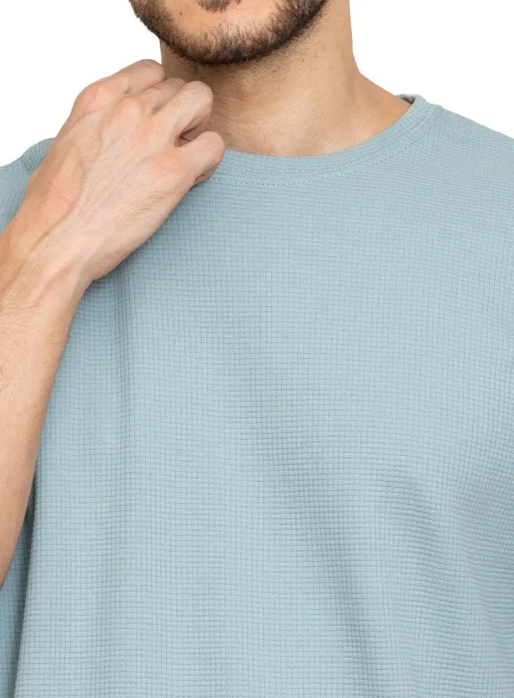 Mint Squares Over Size Round T-Shirt