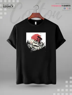 MTB Downhill Mountainbike Biking Print High Quality Men's T-Shirt In Resonable Price