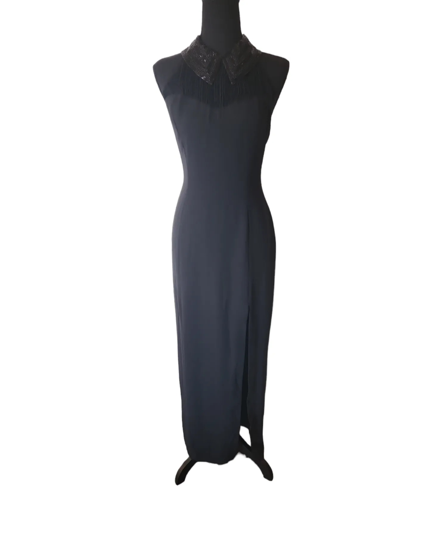 Myles Studio for the Warrens - Black Sequin Collar Sheath Dress