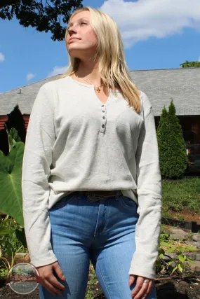 NRL2556 Mini Waffle Notch Henley