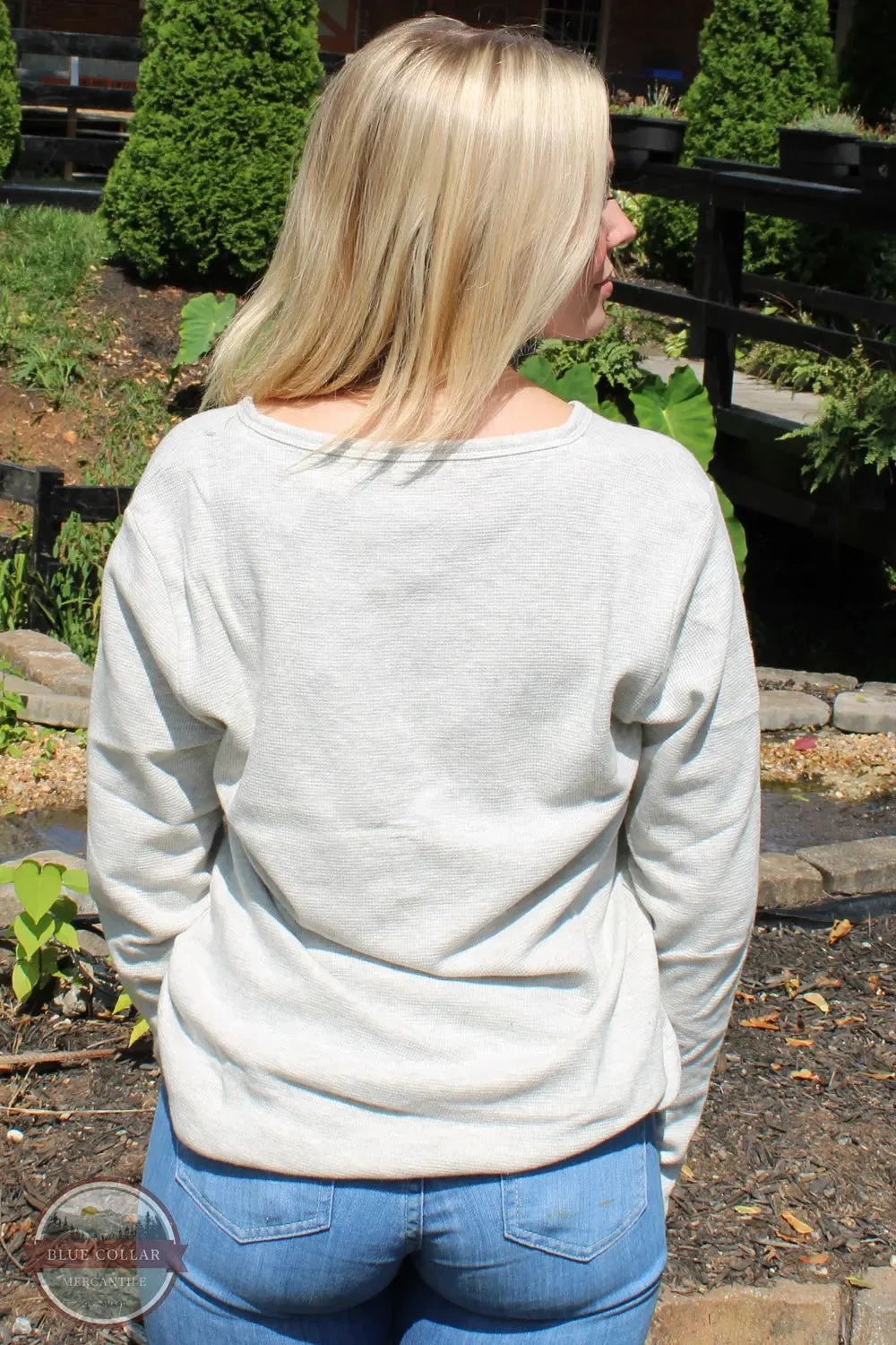 NRL2556 Mini Waffle Notch Henley