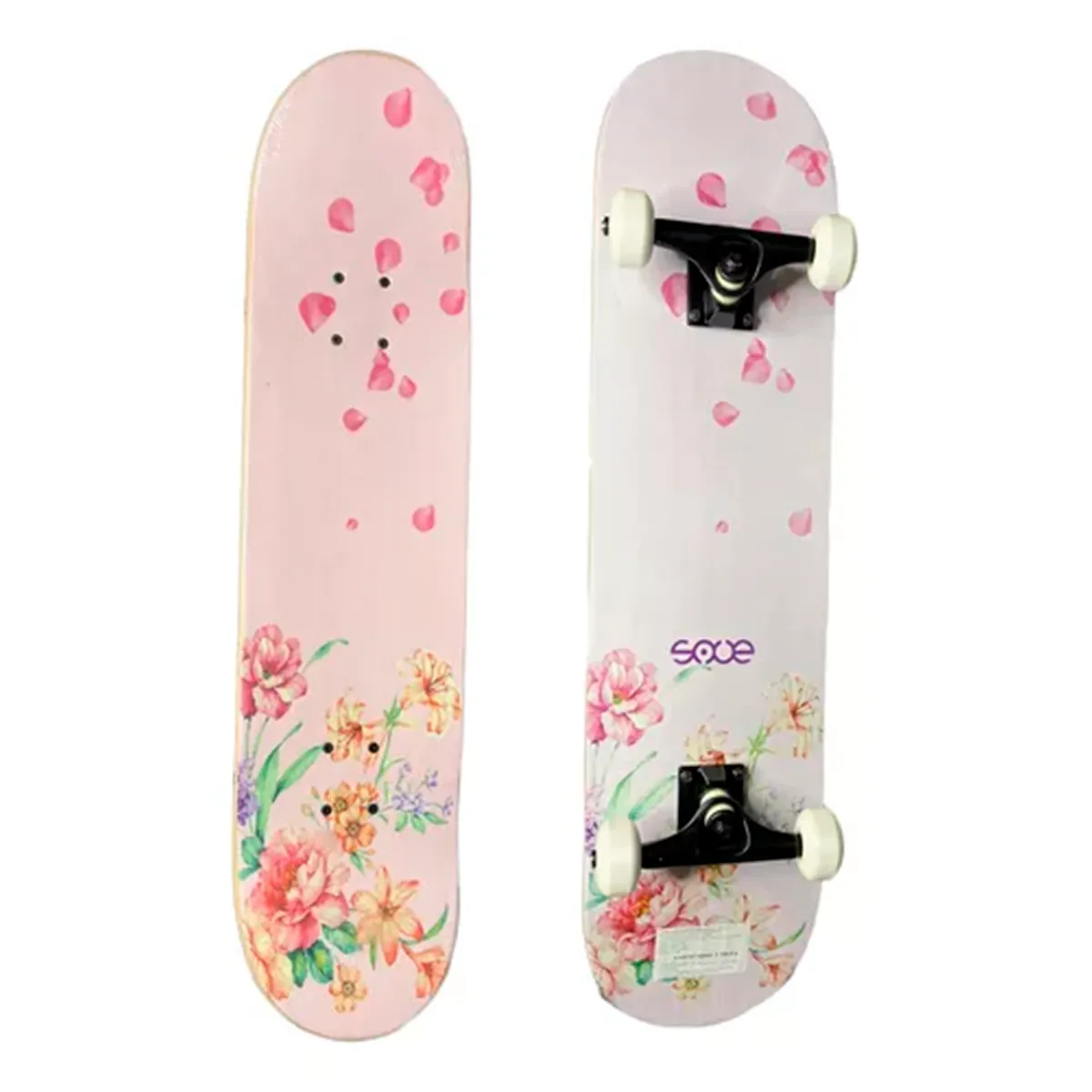 PATINETA COMPLETA PARA SKATEBOARDING BLAZER FLOWER ROSA