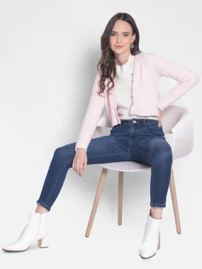 Pink Crop Length Cardigan