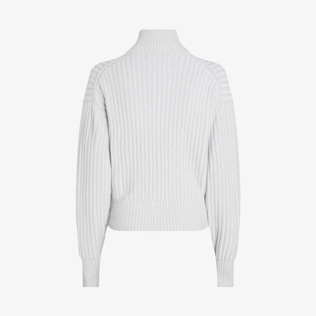 PLATED SWEATER CARDIGAN