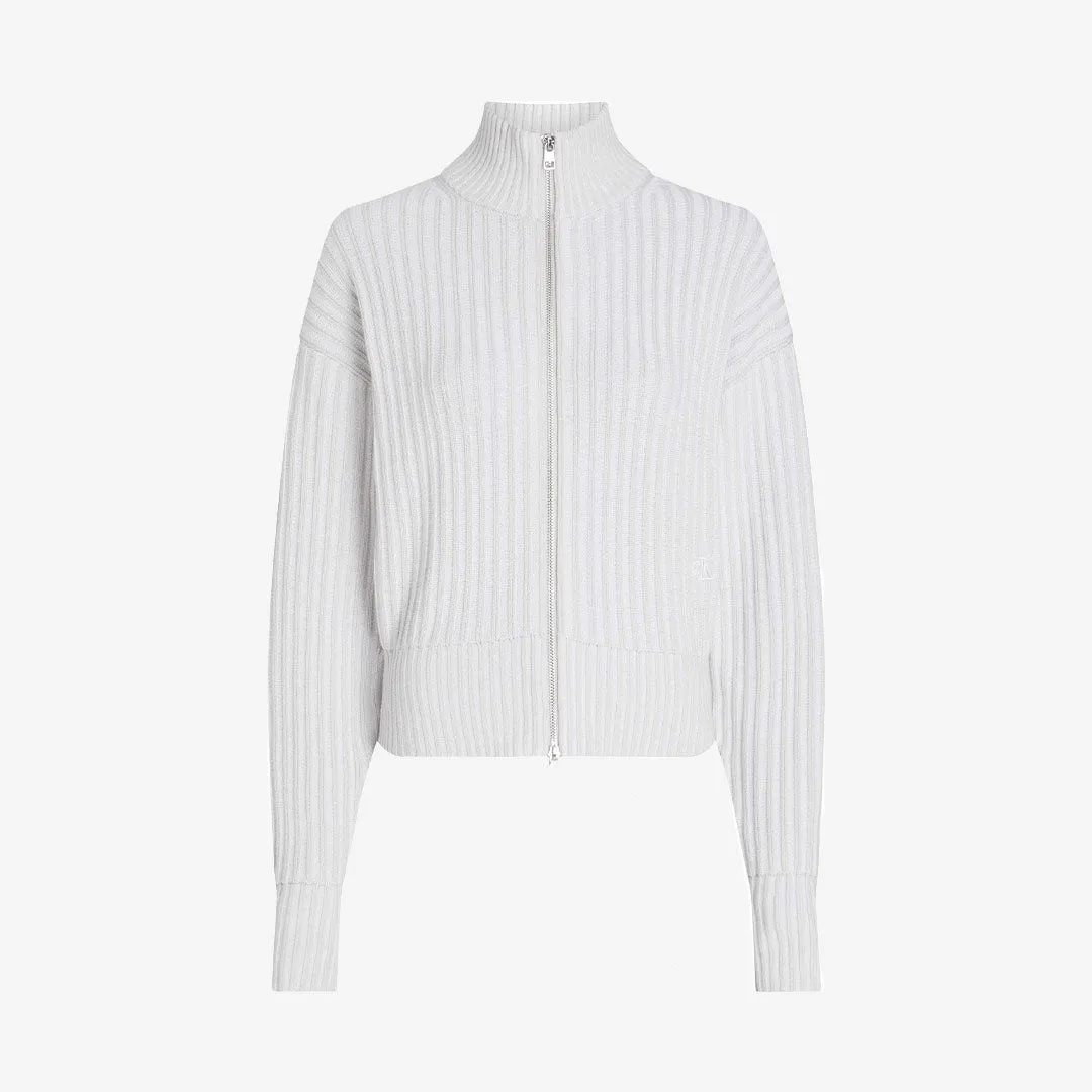 PLATED SWEATER CARDIGAN