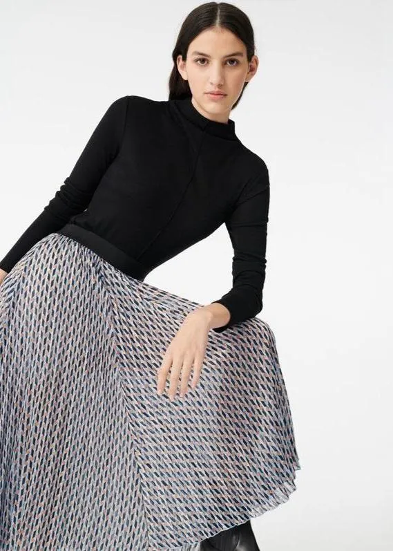 Pleated Midi Skirt