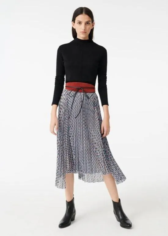 Pleated Midi Skirt
