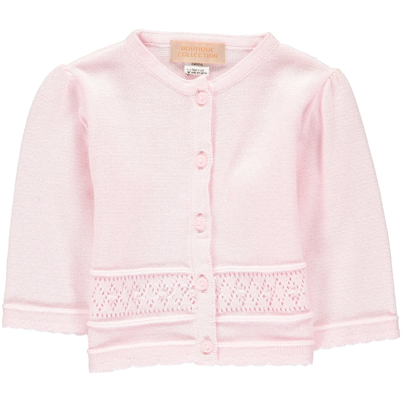 Pointelle Pink Classic Baby & Toddler Girl Cardigan Sweater