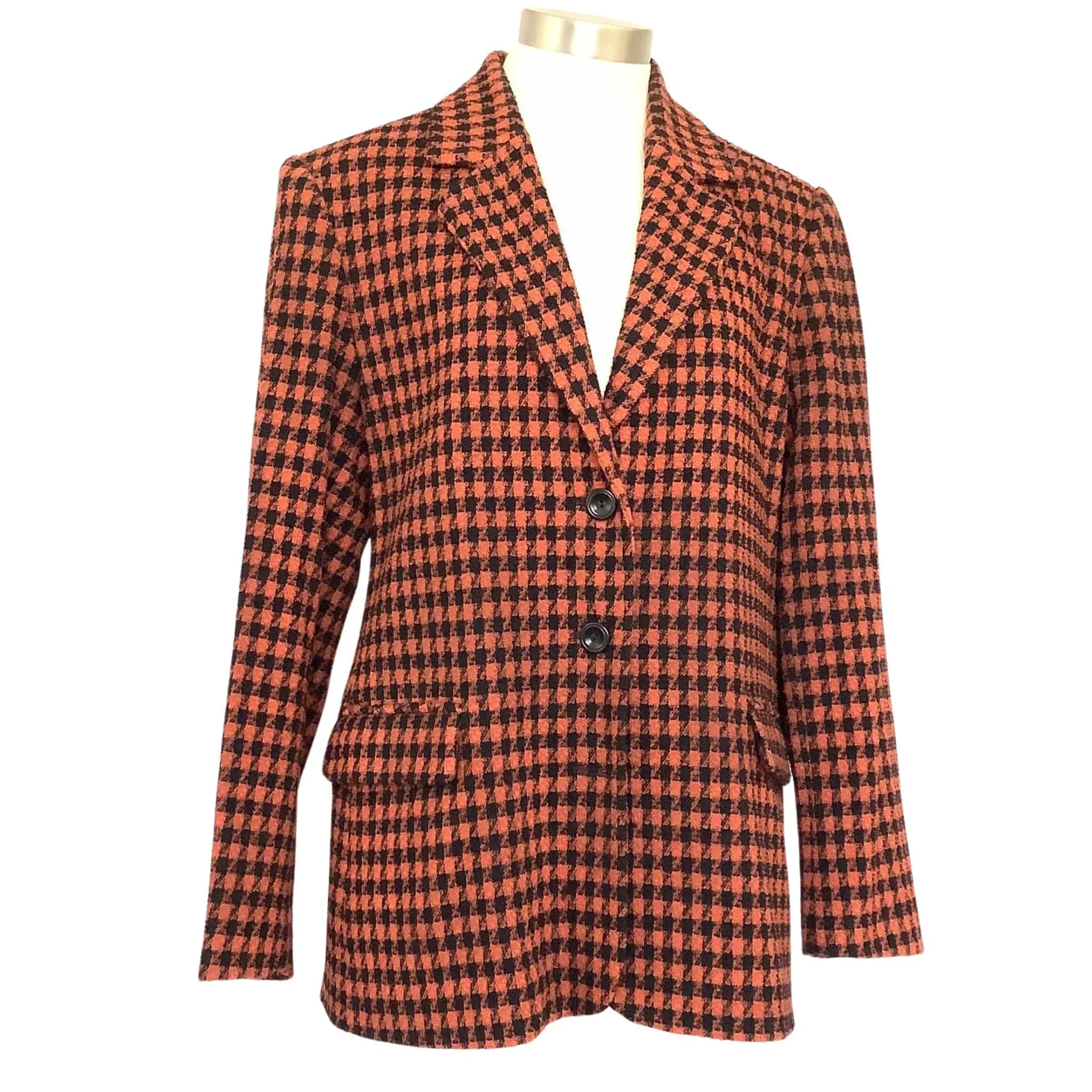 Red Houndstooth Blazer