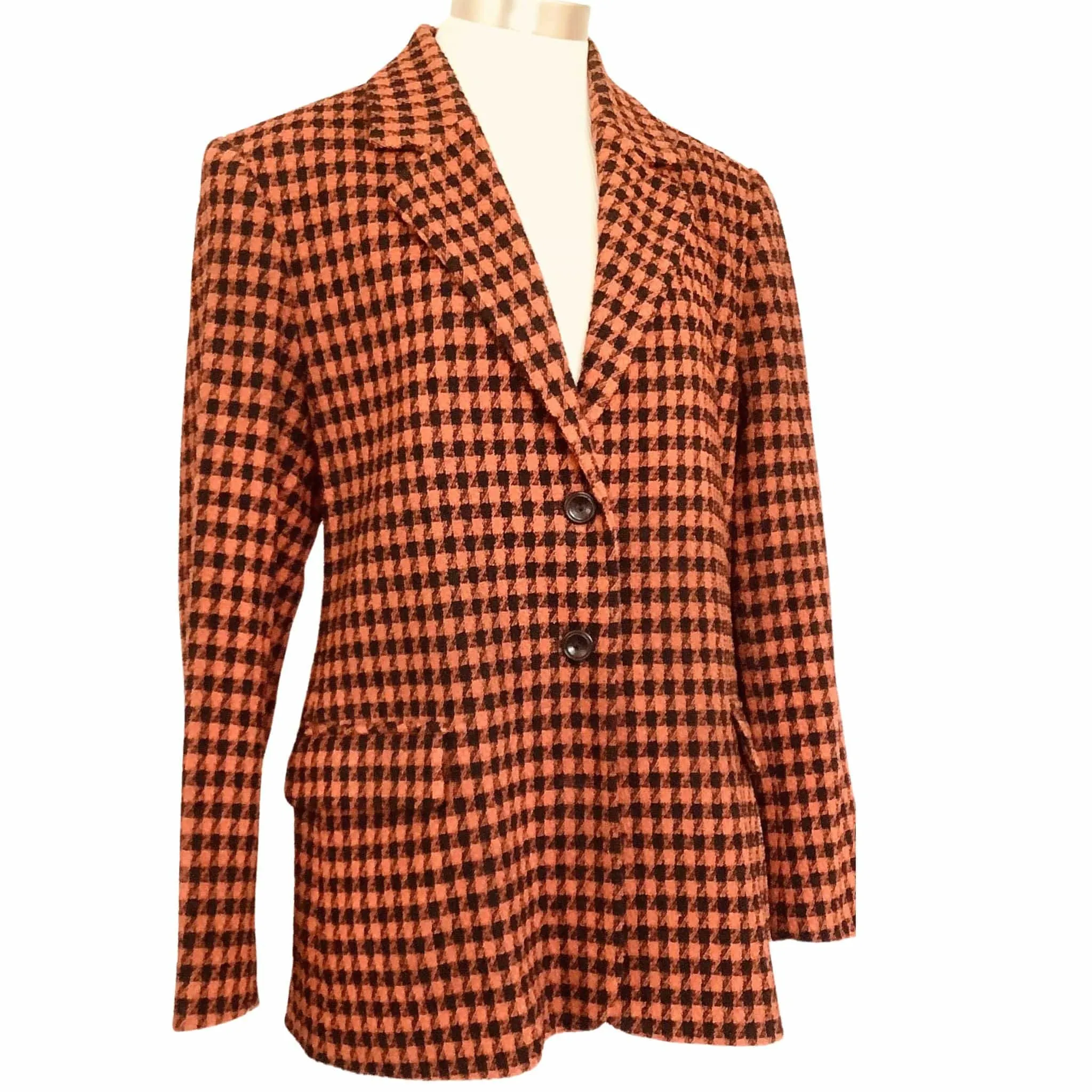 Red Houndstooth Blazer