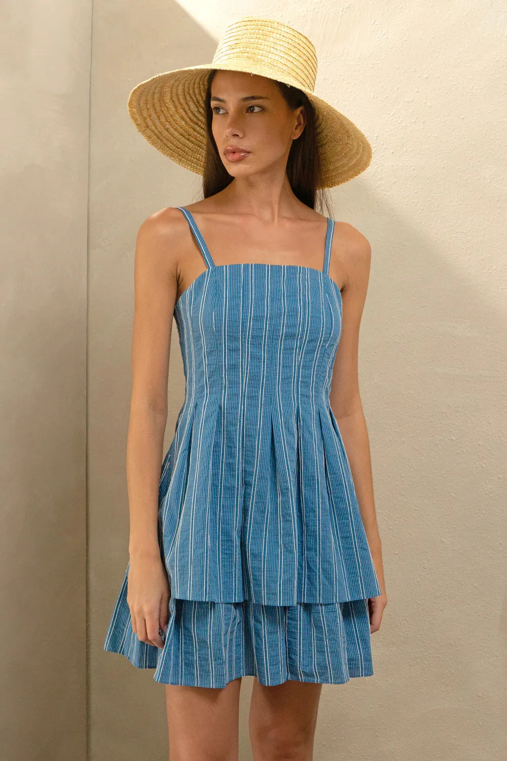Royce Tiered Dress - Blue