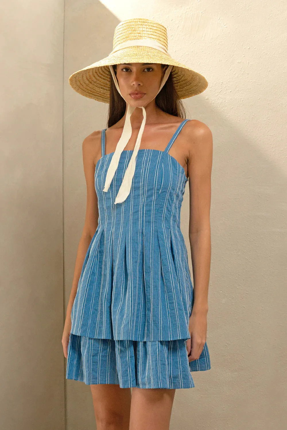 Royce Tiered Dress - Blue