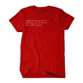 Script On Maroon T-Shirt