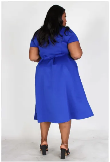 Short Sleeve Bow Tie Dress