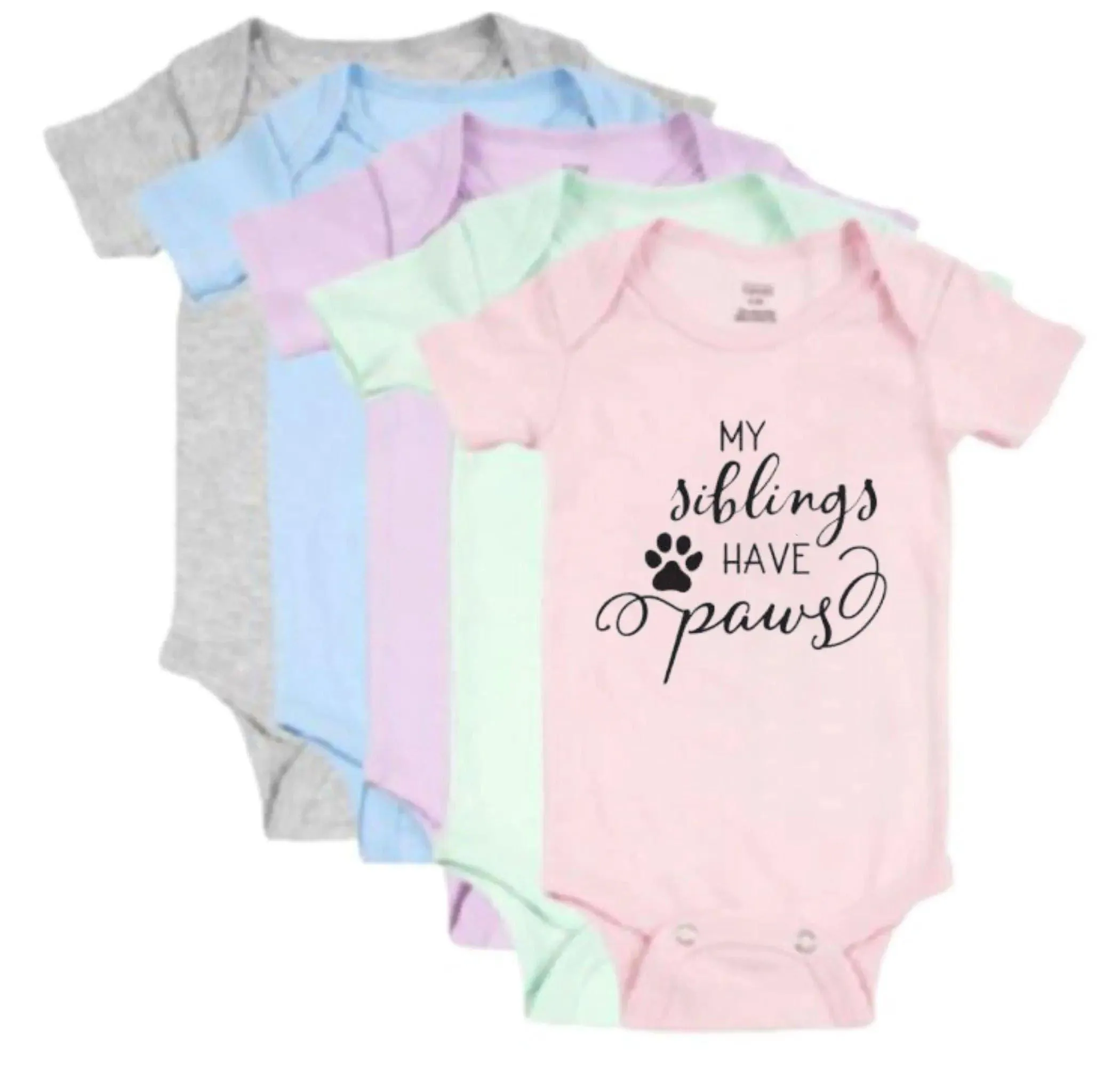 Siblings Have Paws Design Bodysuit