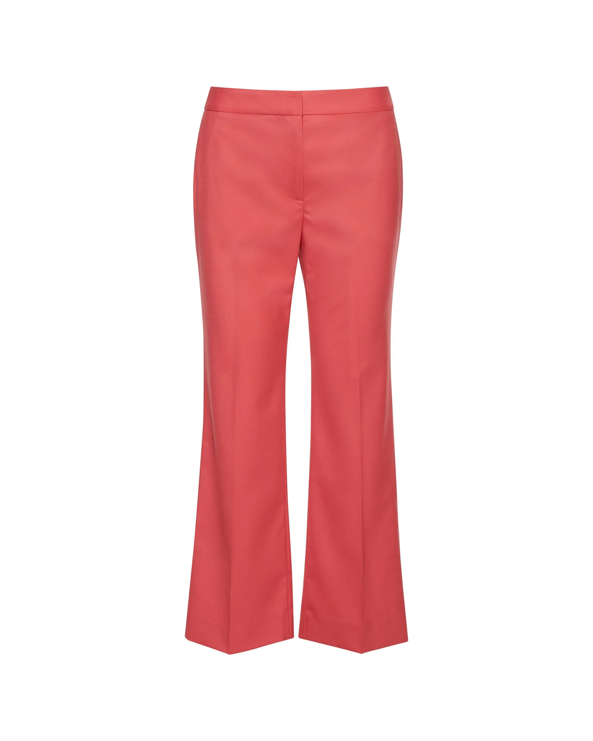 Slim Kick Flare Trouser in Seasonless Wool | Salmon