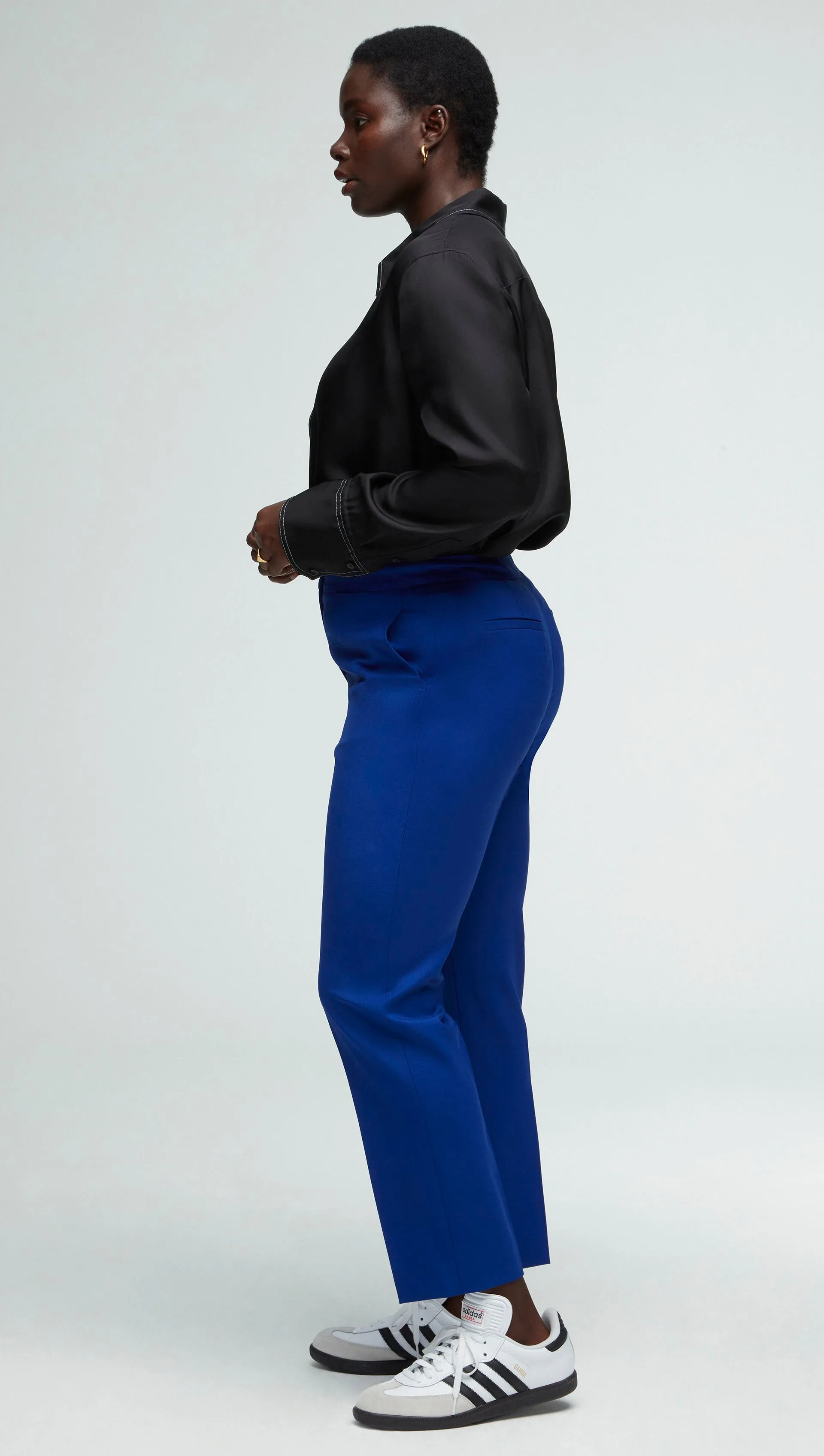 Tailored Trouser in Seasonless Wool | Cobalt