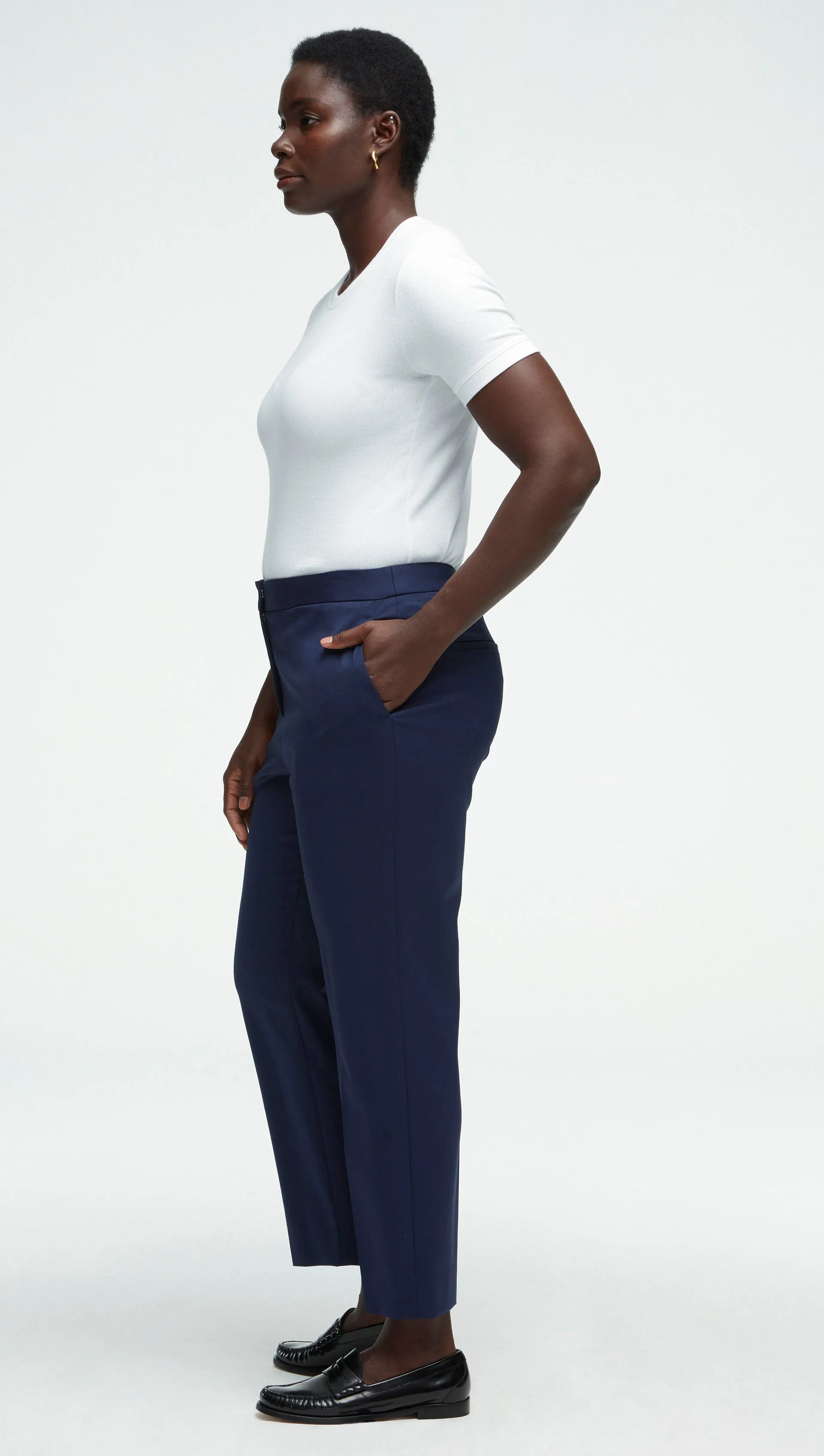 Tailored Trouser in Seasonless Wool | Navy