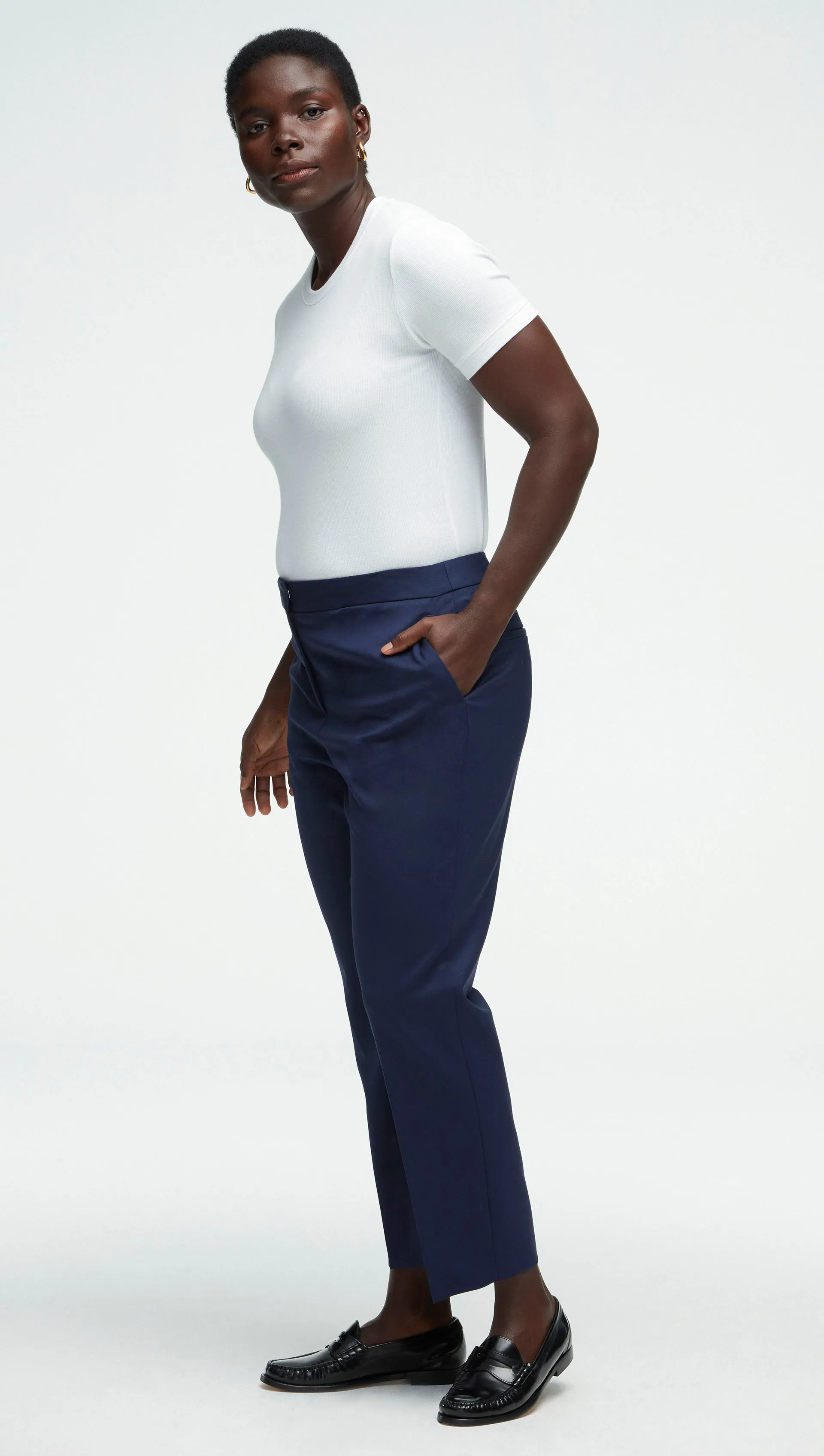 Tailored Trouser in Seasonless Wool | Navy