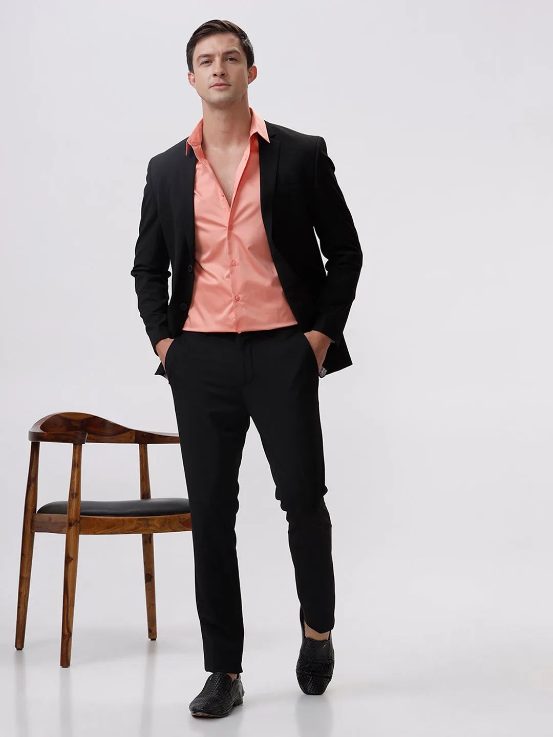 The Collection Samuel Peach Bud Slim Fit Shirt